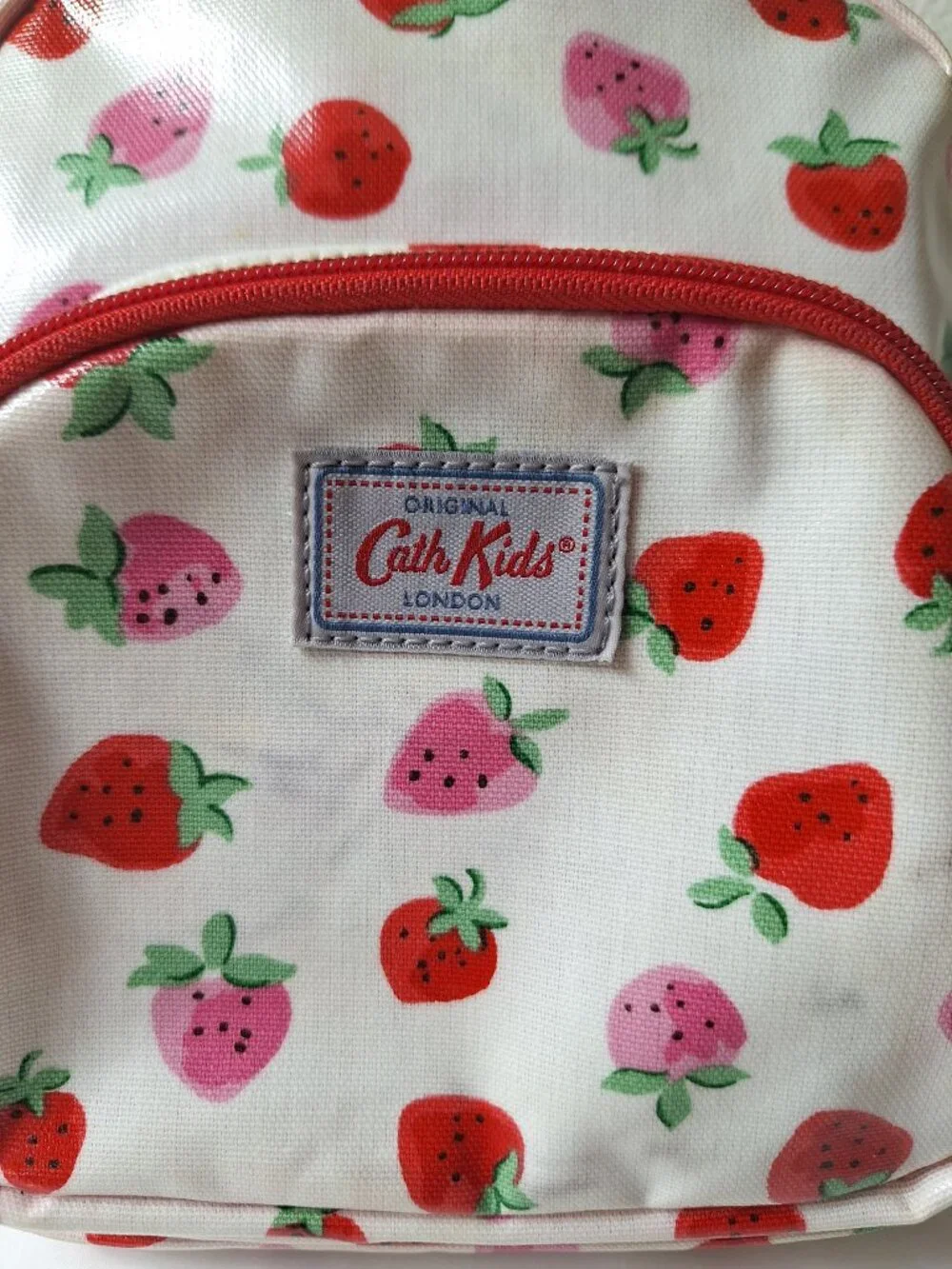 Cath Kidston Kids Strawberry Print Backpack in Red and Pink